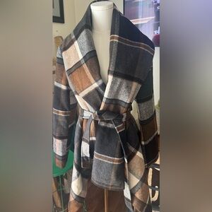 Chicwish Checkered Wool Blend Coat